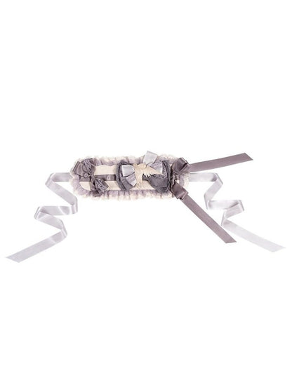 Lavender Satin Bow Hairband - Yimu Walnut