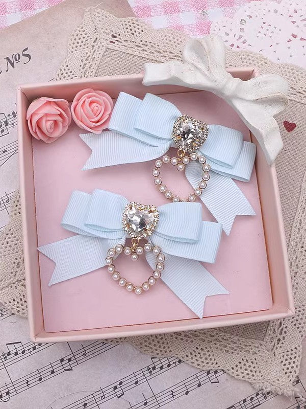 Kei Charm 4 Options Hairclip Color Jirai Heart Bowknot