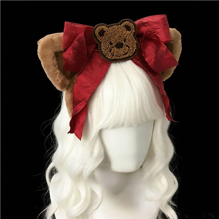 Ear with Decorated Bear KC Bow