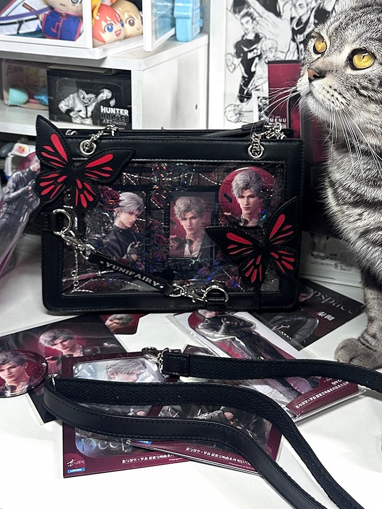 Ita Butterfly Red Shoulder Bag Details with Capacity and Gold – Spiderweb Small