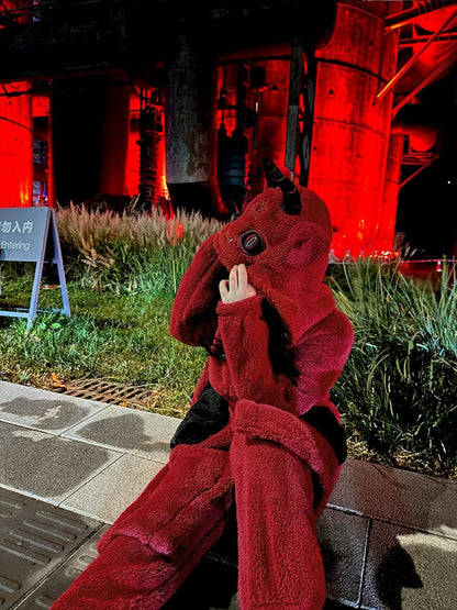 レッドデビル ゴシック ウィンター プラッシュ パジャマ ナイトガウン