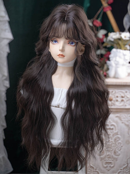 長さ83CM 前髪黒エアウィッグ付きウェーブ