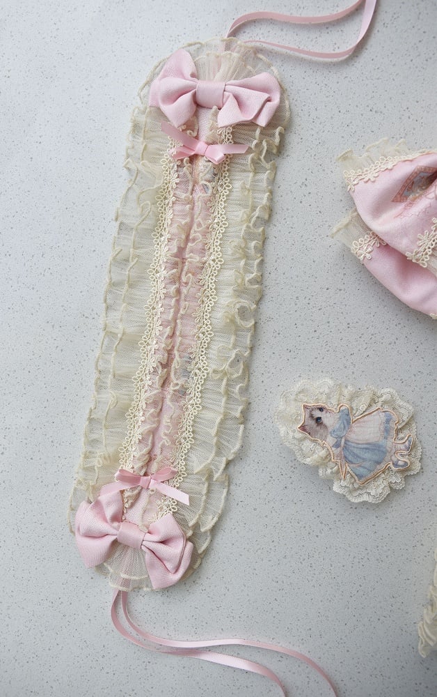 / Beige Blue Pink Hairband Mint