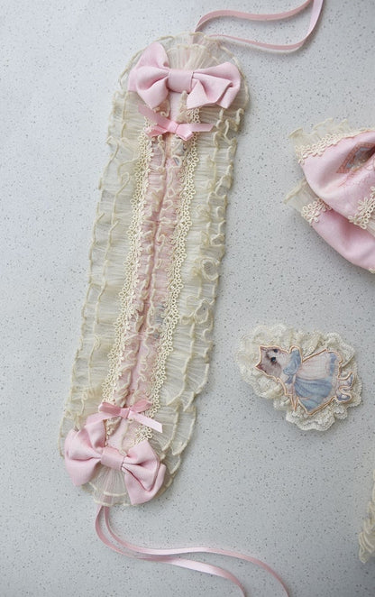 / Beige Blue Pink Hairband Mint