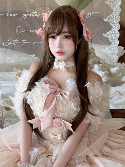 Feather Shawl Pink Soft Elegant - Diamond Honey