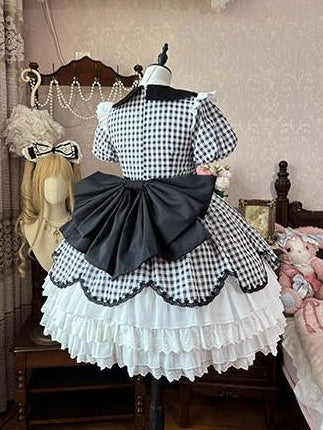 Detachable Black Organza Lolita Train Big Bow