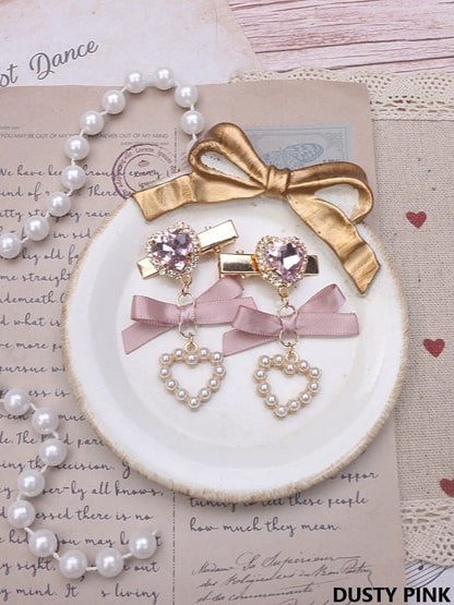 Rhinestone Hairclip Kei Options Jirai Heart 8 Color