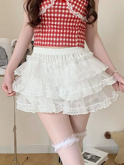 Lolita Puff Layers Cake Skirt - Lan Jian Chuan