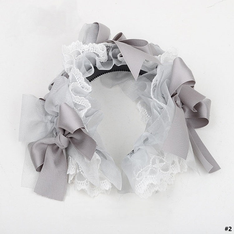 Ruffled Lolita Bowknot Gray KC