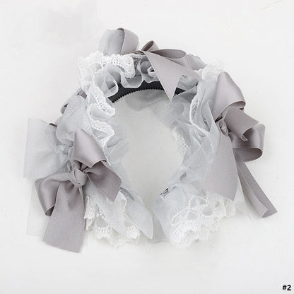 Ruffled Lolita Bowknot Gray KC