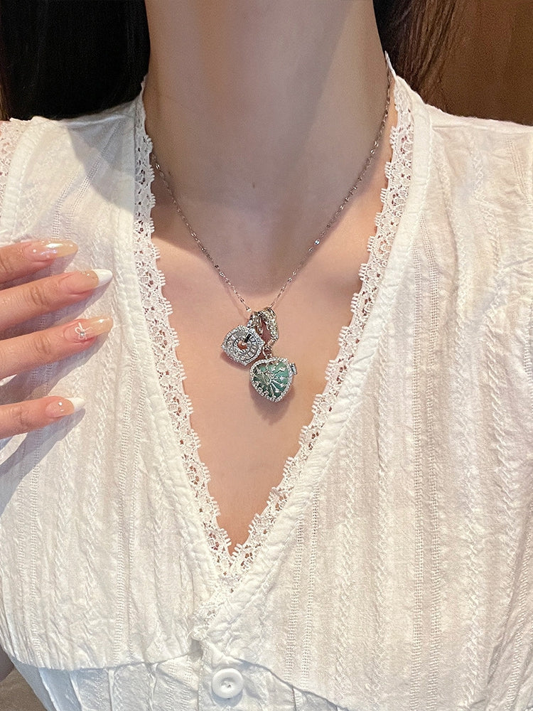 Necklace Heart Bittersweet OptionsY2K 3 Pendant