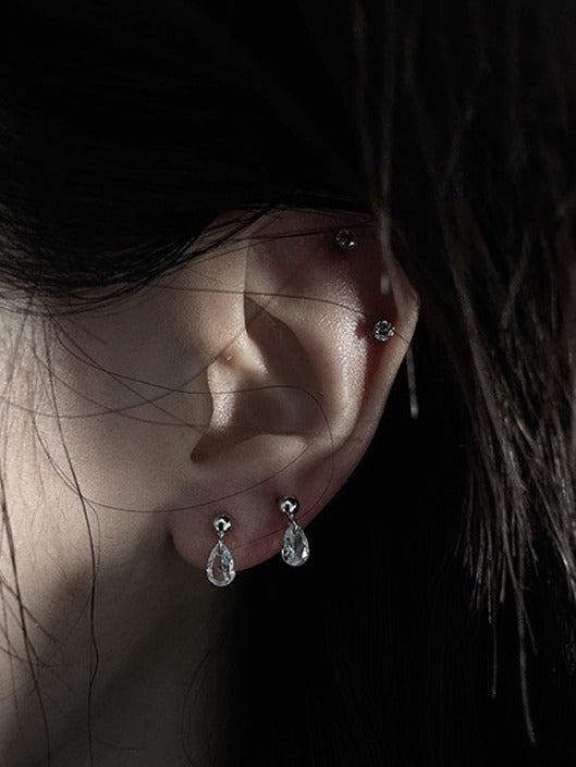Silver Teardrop Dangle Earrings - Insomnia Artist