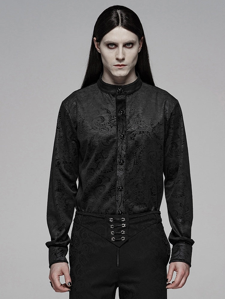 Shirt Gentleman's Black Gothic Men's