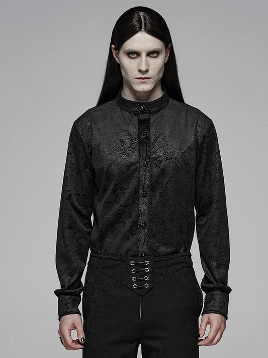 Shirt Gentleman's Black Gothic Men's