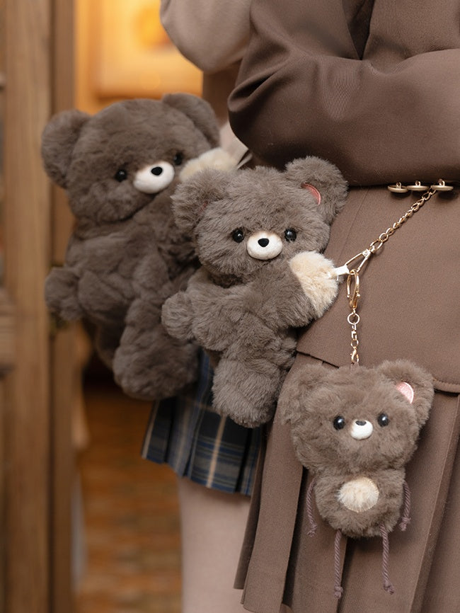 Dunkelbrauner süßer Ameisenbär Plüsch-Schlüsselanhänger