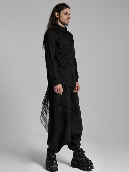 Men's Cyberpunk Black Shirt