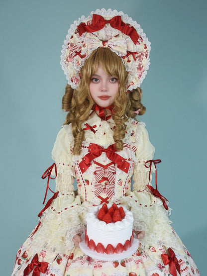 ロリータ ピンク イエロー ホワイト スイートボンネット /