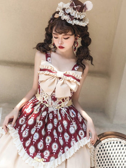 Dress Lolita Handle Print Ribbon