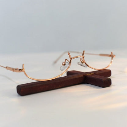 Eyeglasses Gold Frame Steampunk