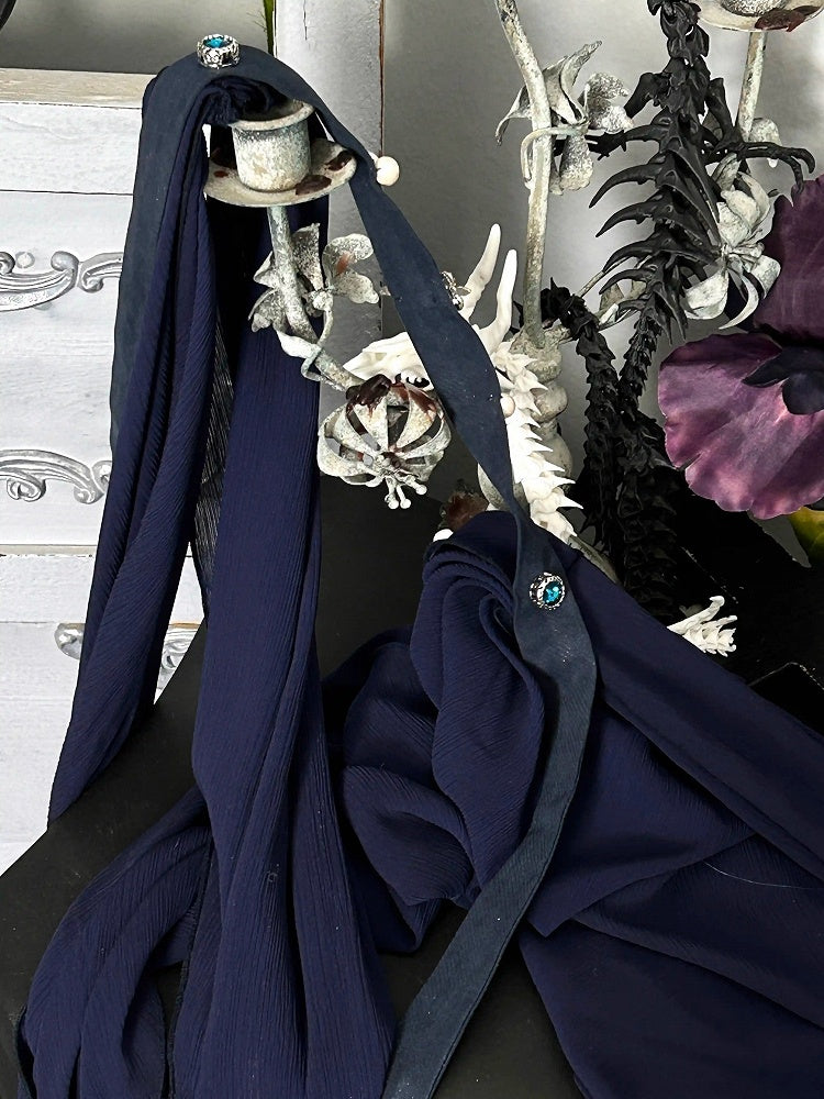 Rot/Weiß/Dunkelblau/Grau Gothic Lolita Taillengürtel