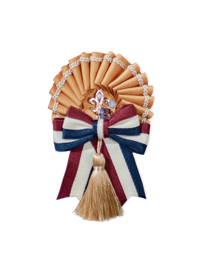 White Yellow Green Dark Blue Bow Tassel Lolita Brooch Clip - Crucis Universal Tailor Company