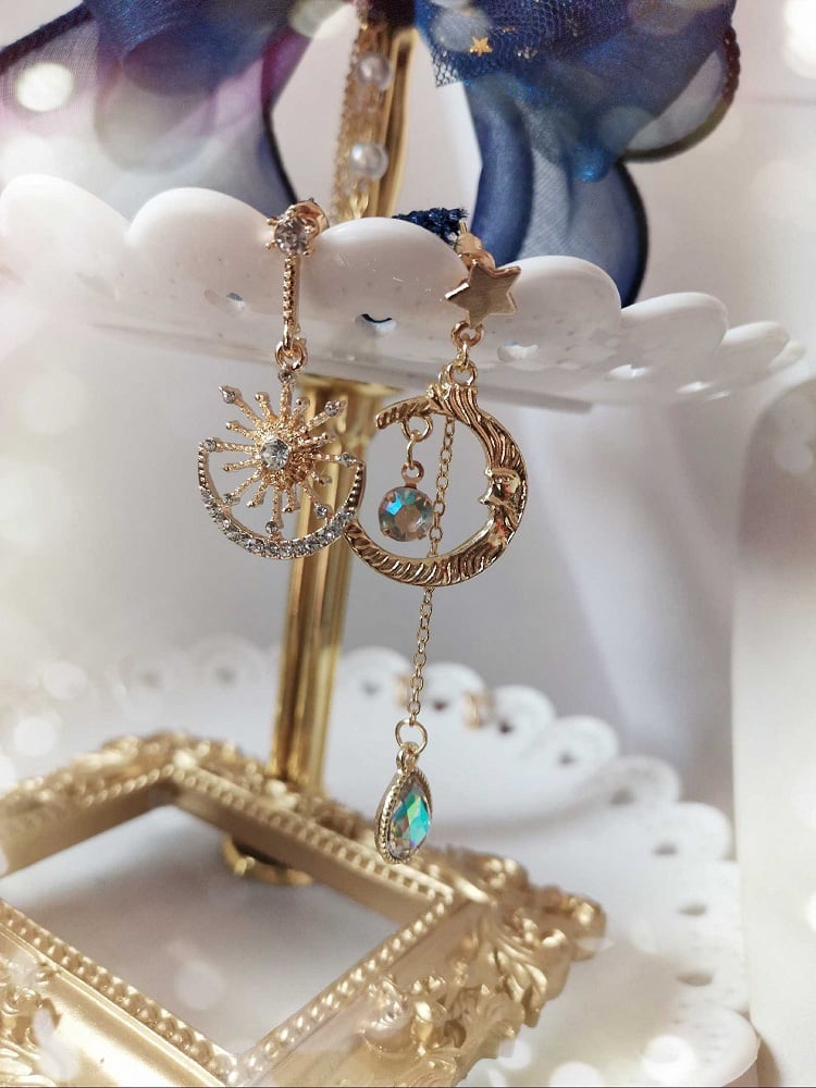 Night Blue Choker/Hairclip/Earrings Starry Dark