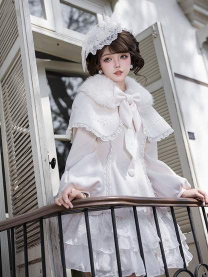 Detachable Plush Collar in White - Dream Magic Box