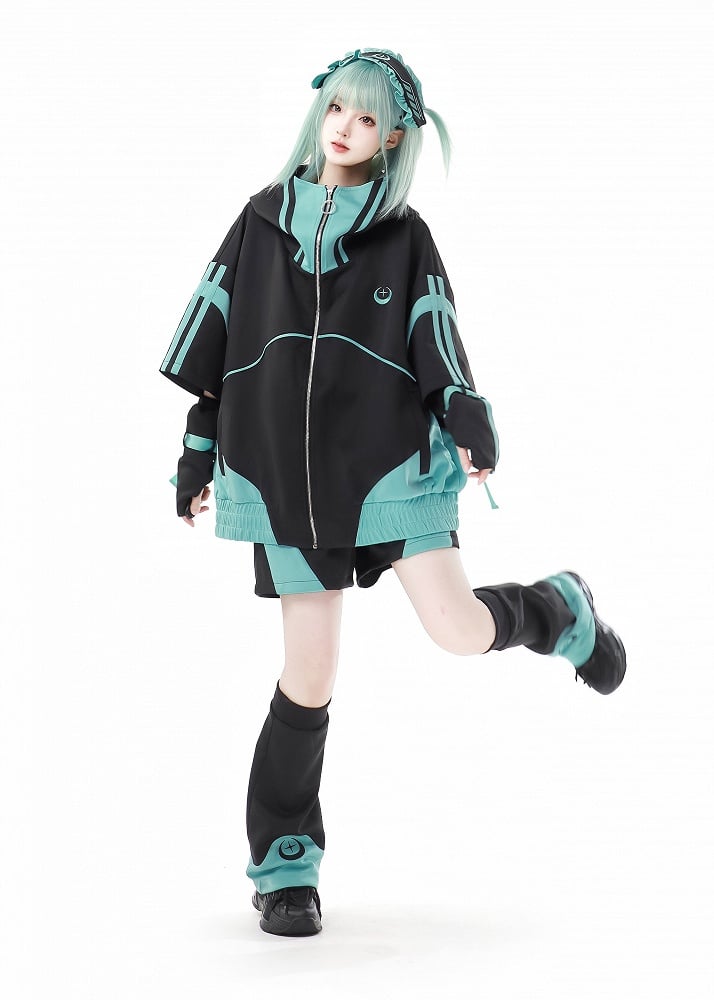 Shorts Sport Jirai BlackGreen Kei