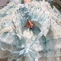 Lace Bonnet Bow Blue Lolita