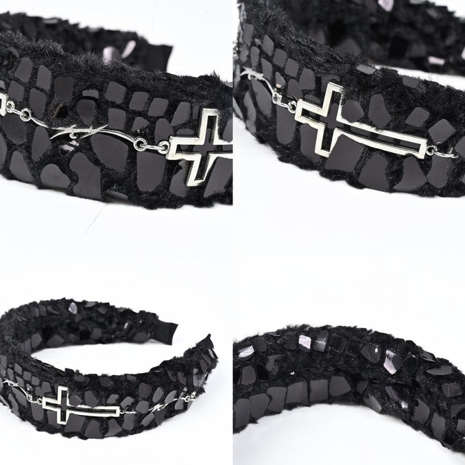 Gothic Cross Snake Skin Black KC
