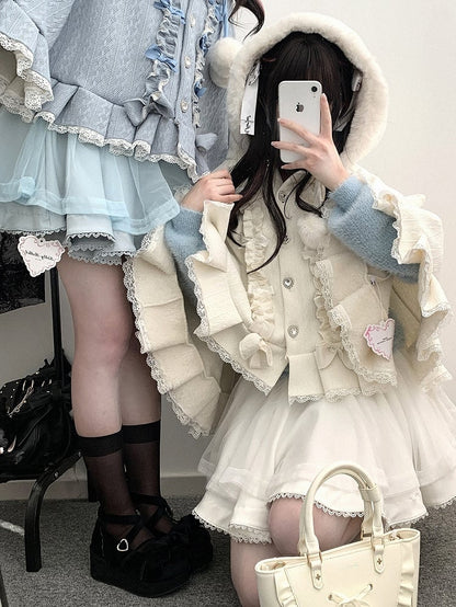 Jirai Kei – Rosa Tüllrock mit selbstbindenden Trägern und hoher Taille