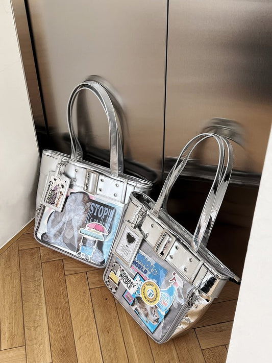 Accent Belt Bag Tote with Ita Silver Polished