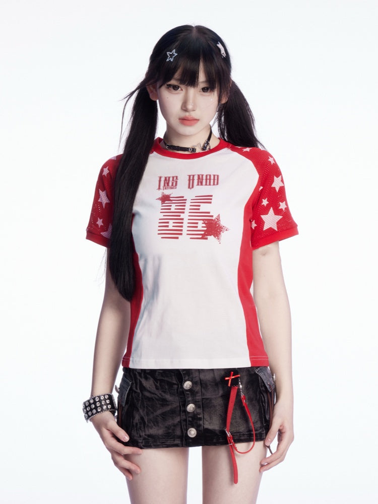 Rise – Schwarzer, tief sitzender Mini-Jeansrock mit silberfarbenen Knöpfen im Used-Look