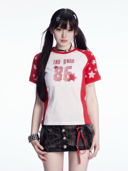 シルバートーンボタンのダメージ加工デザイン、ブラックのローカットミニデニムスカート