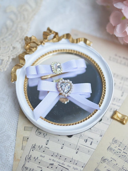 Bow Kei Clip Colors Hair Jirai Rhinestone 6