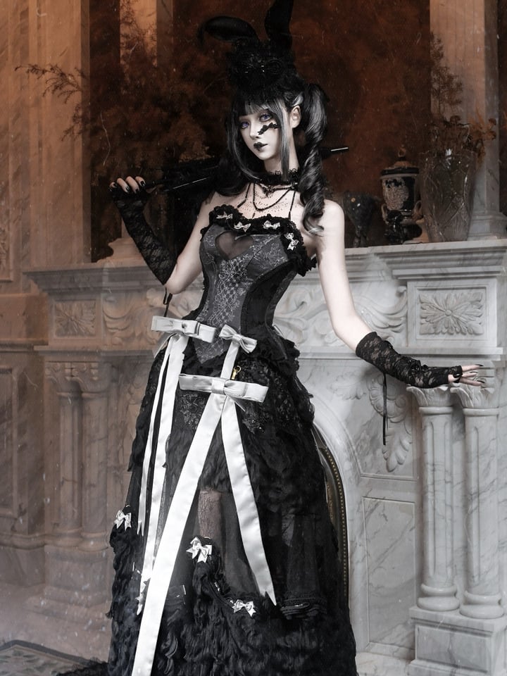 Gray Accessory Detachable Bows