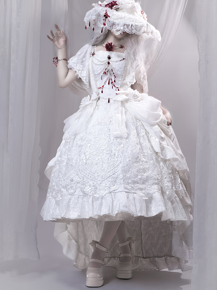 the Bowknot Detachable Platform Lily Mary Embroidery Heel Valley Champagne Janes of High Block