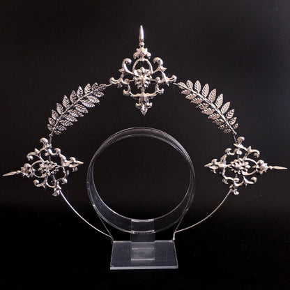 Lolita Wheat-Embellished Cross Golden/Silver KC with Accents