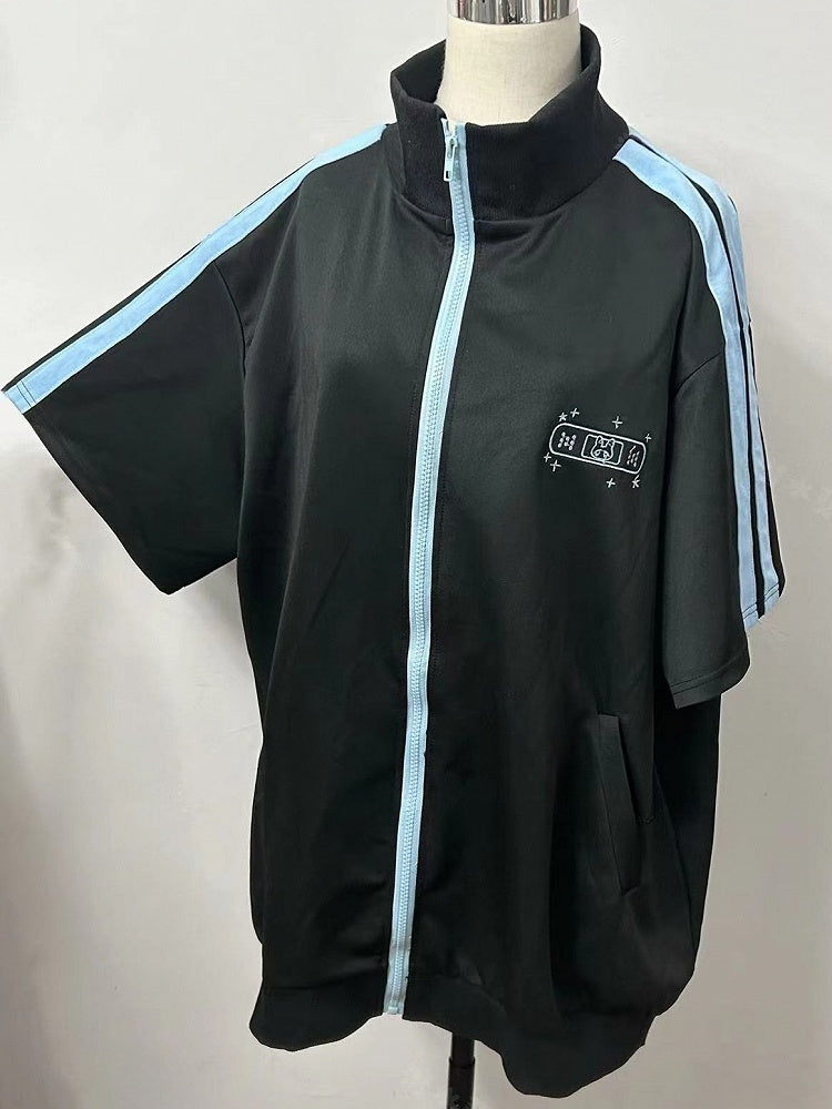 Embroidery And Kaiwai BlackBlue T-shirt Tenshi Star Bunny