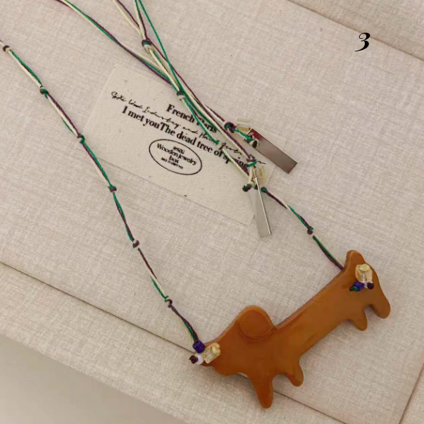 Y2K Süße Welpe und Katze Halskette