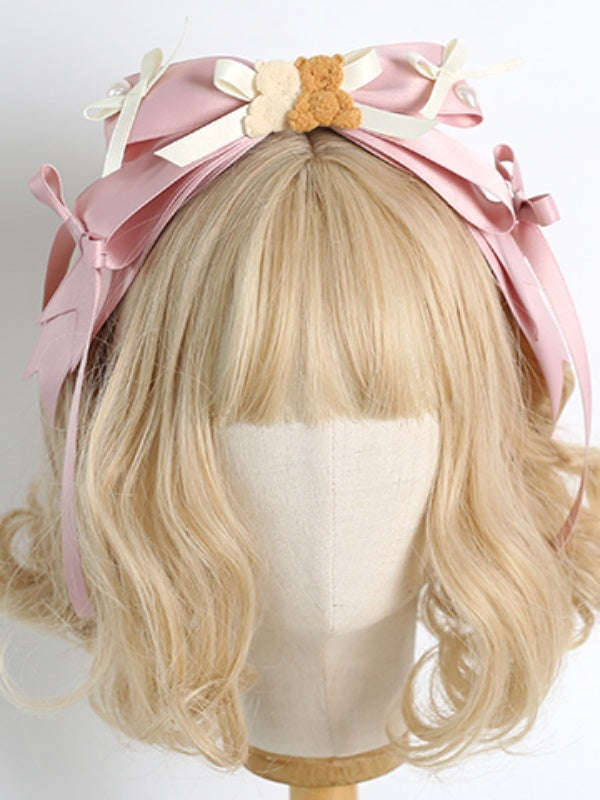 Decoration Beige Sweet with KC Bear Bowknot Lolita Pink