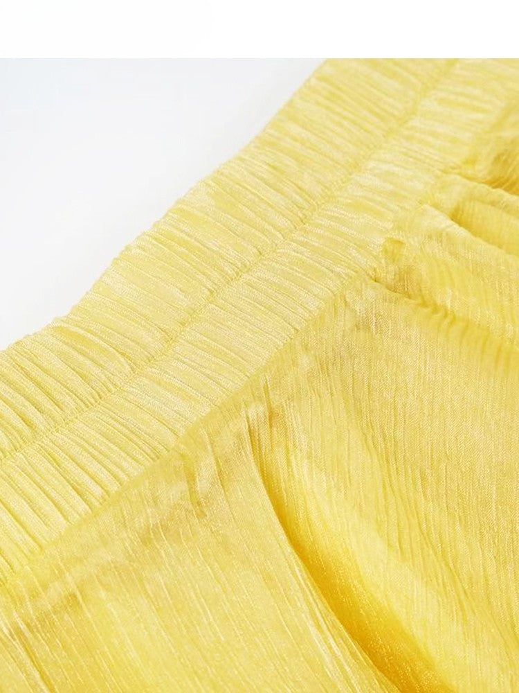 黄色のサマースカート Y2K