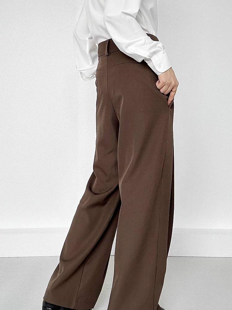 Loops Ouji Waistband Brown - in Waist High Lolita Coffee Pants
