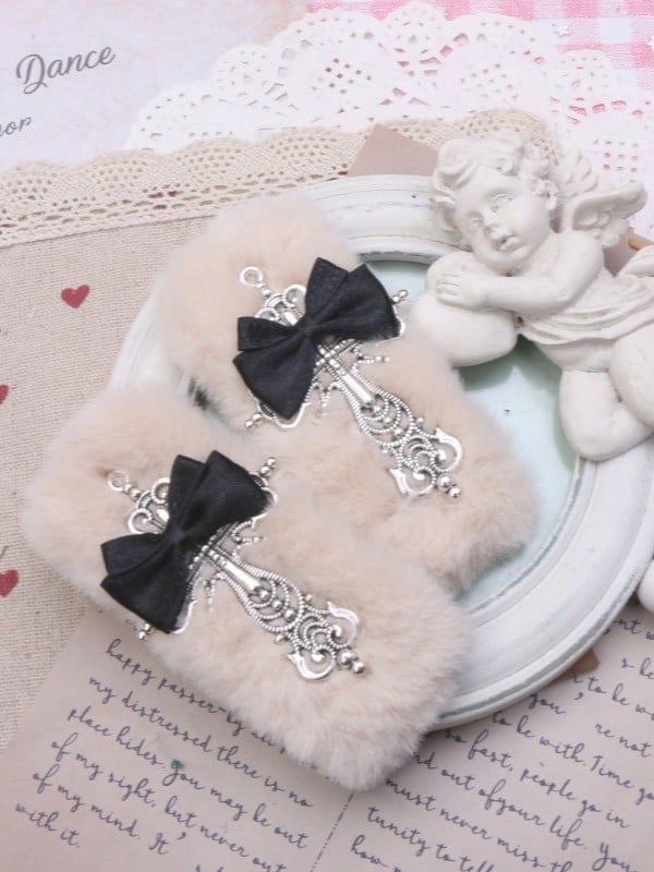 Options Color Cross Kei 4 Plush Jirai Bow Hairclip