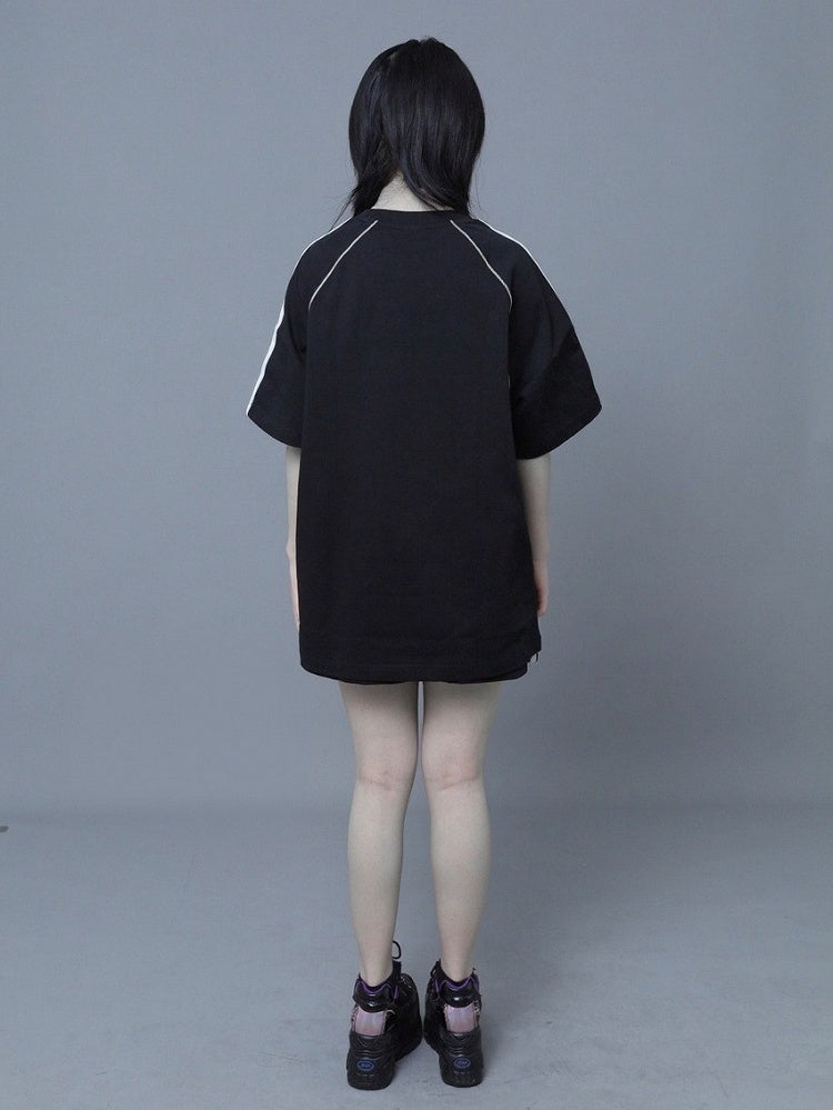 Black Spike Print Tee - ITAMI