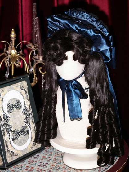 Ponytail Black/Blonde Claw Curly 50CM Clips Roman Double