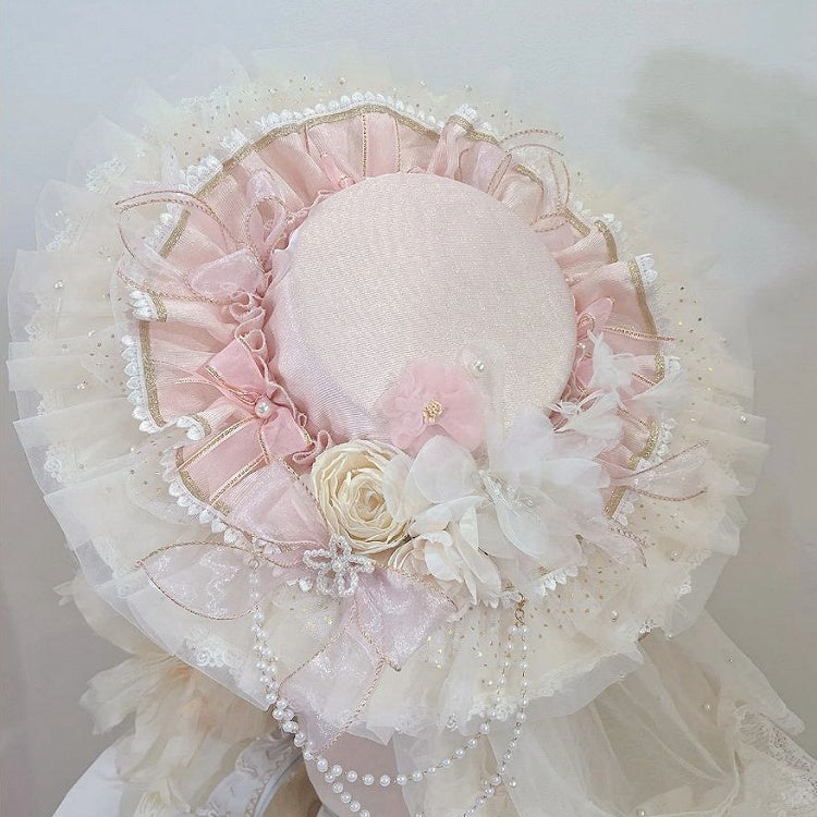 Hat Veil Design Lolita Floral Hanayome Large with