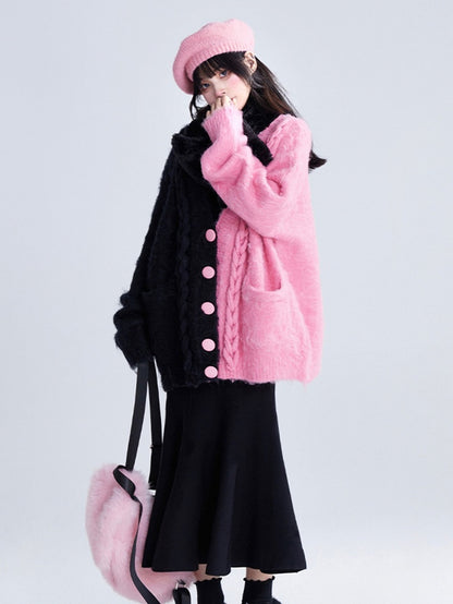 Midi Skirt High-Waisted Elegant Mermaid Thick Black A-Line