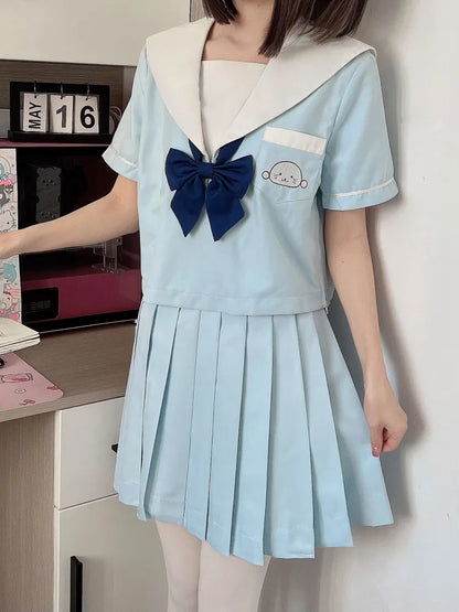 JK Pleated Light Blue Skirt Uniform