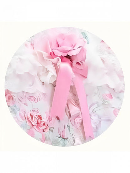 Floral Brooch Pink White Lolita Embellished - Cat Magician